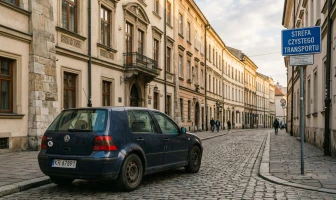 Stary_samoch%C3%B3d_na_tle_krakowskiej_architektury